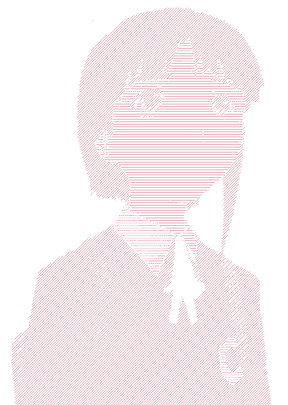 A glitchy image of lain, from the anime: serial experiments lain